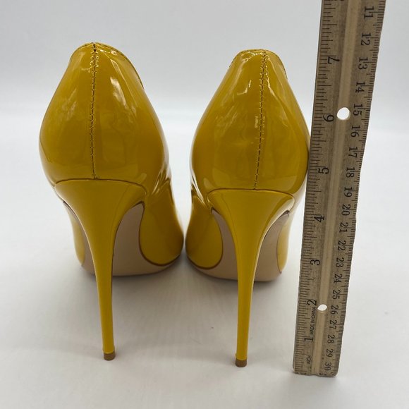 Yellow Patent Leather Stiletto Heels - Picture 7 of 8